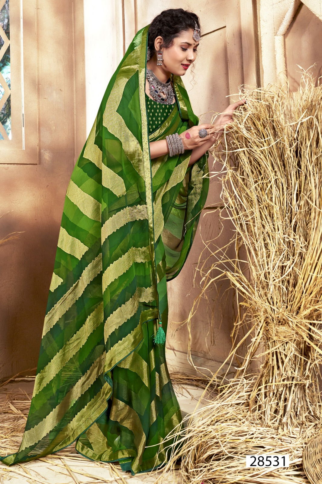 Digambari By Vallabhi Printed Designer Brasso Sarees Wholesale Shop In Surat